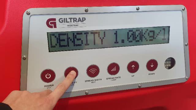 <p>Press the "Density" button to enter the density menu</p>