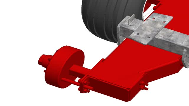 <p>Refit sleeve to walking beam and refit fasteners to rear and front where brake shaft passes between</p>
