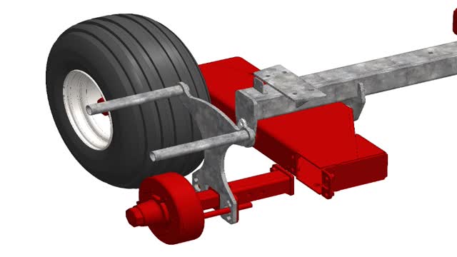 <p>If mudguards are required, fit bracket between hub and sleeve mounting face. Brake rod fits through cut outs in profiles</p>
