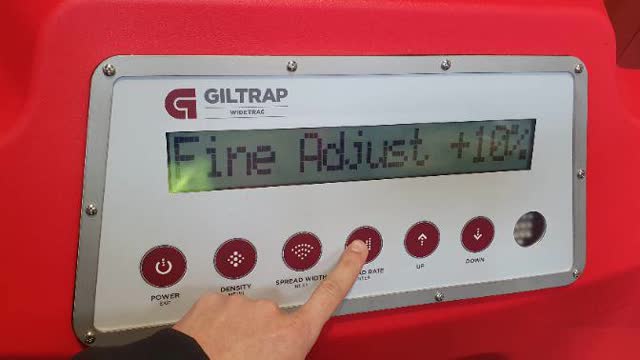<p>Press the "Spread Rate" button to confirm and set changes and exit back out to standby screen</p>