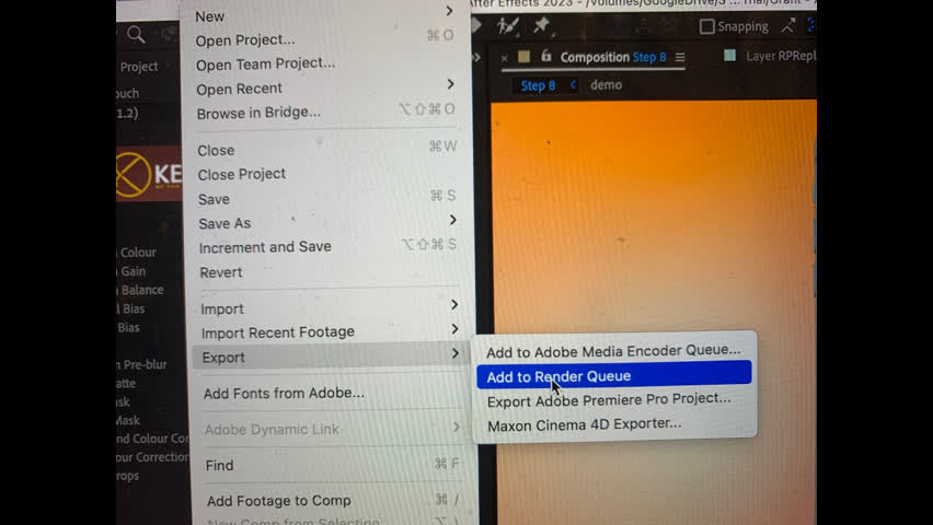 <p>To export to put into Knowby.
File, export, add to render queue.</p>
