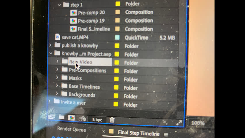 <p>Now move the video into the raw video file to find later</p>

