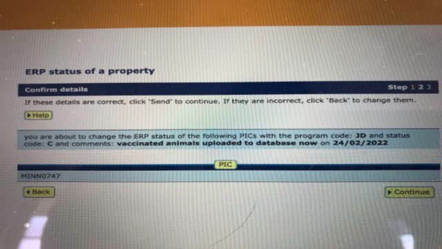 <p>You’ll be asked to confirm the details and push continue</p>