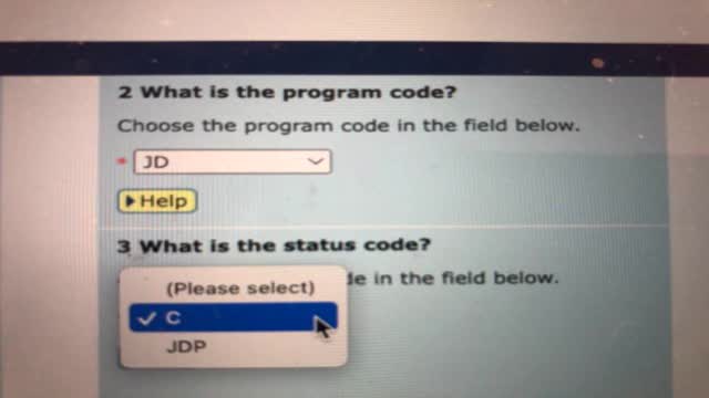 <p>Choose JD in the program code.
Under status:
C = clear to remove flag from the PIC
JDP = puts a flag on the PIC</p>
