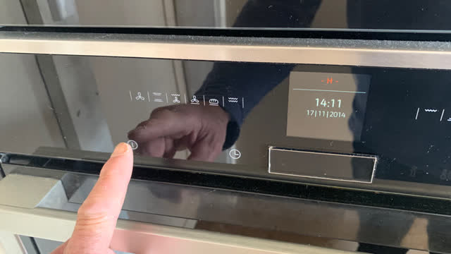 <p>Turn the oven on here.</p>