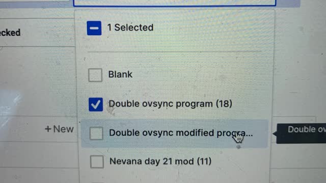 <p>Open filters and under 1 value selected open it up and choose the Repro program you want report on. You’ll have to unselect the program that was used in the last report if it was a different one so you only have one program. Then ok</p>