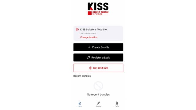 <p>This is the home screen to manage locks</p>
<ul>
<li>At the top, choose the location of where you want to add or control locks</li>
<li>+Create Bundle is how you will assign a lock to a specific unit at the location selected</li>
<li>Register a Lock is how you add a lock to your database at selected Location</li>
<li>Get Unit Info is how to operate a lock if needed.</li>
</ul>
