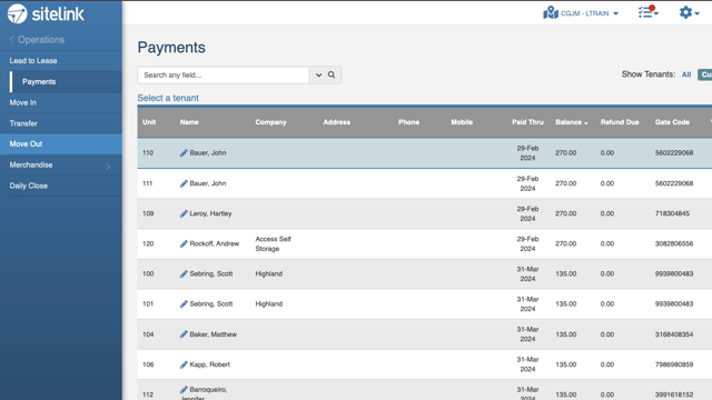 <p>Gather a list of units that are deliquent enough for you to cut locks. This will come from your Property Managment Software.</p>
