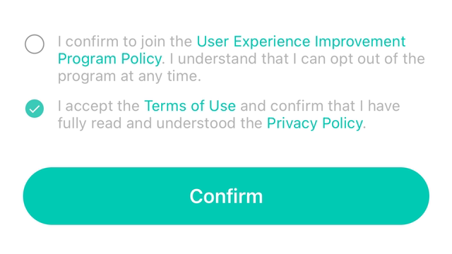 <p>Upon a successful login you will be asked to agree to terms and conditions. Select the option stating that you "accept" and then click confirm.</p>