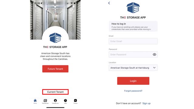 <p>Inicie sesión con el inquilino actual y las mismas credenciales que utilizó al alquilar su unidad de almacenamiento.</p>
<p>Si olvidó su contraseña, seleccione "Forgot Password". Si olvidó su nombre de usuario, comuníquese con el centro</p>