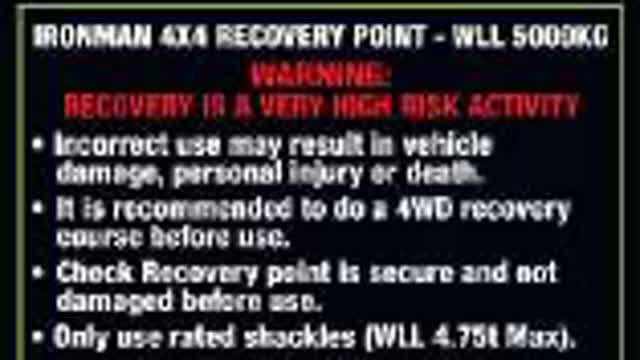 <p>Apply recovery point sticker to LHS and RHS recovery points.</p>