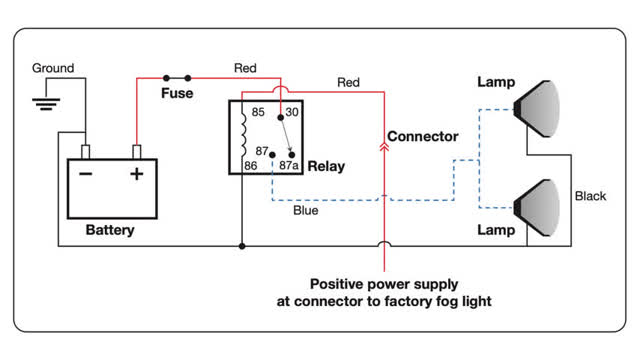 <p>Wiring Diagram: Without Factory Fog Lights</p>