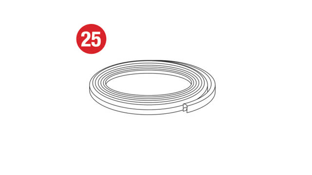 <p>The next step requires the following supplied parts:
Item 25:</p>
<ul>
<li>Pinch weld</li>
</ul>
