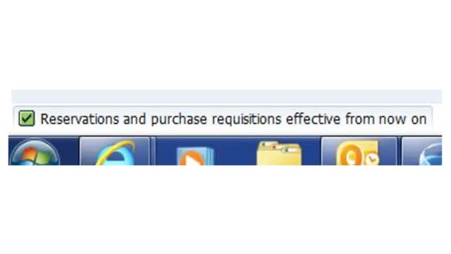 <p>You will get a comment on the bottom left indicating the reservation and purchase requisitions are live now.</p>