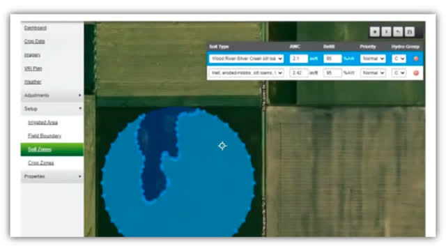 <p>The third set up tab is soil zones (advisor can pull soil maps automatically or allow manual adjustment).</p>