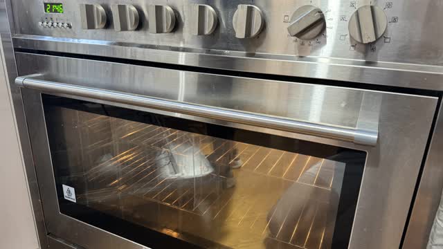 <p>Preheat oven to 220° with fan on.</p>