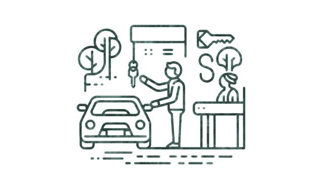 <p>Park the car in the designated spot and return the keys to the reception desk.</p>