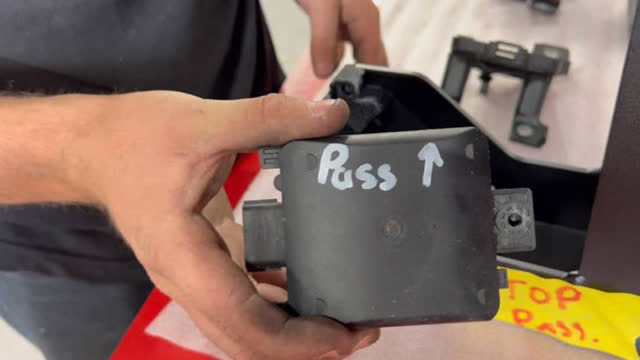 <p>Make sure you have the correct one!</p>
<p>The one marked "Pass" will go on the passenger side bracket.</p>