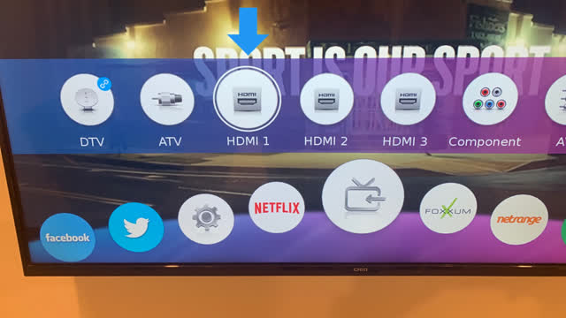 <p>Select HDMI 1.</p>