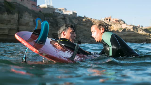 <ul>
<li>Then assist any other patient(s) to a position where they can lock their arms inside the rescue tube to keep themselves afloat</li>
<li>While waiting for assistance, the lifeguard should talk to the patients, explaining what will happen when assistance arrives</li>
</ul>