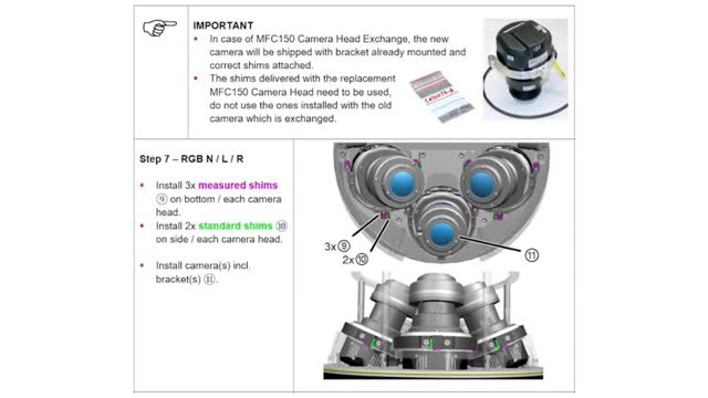 <p>6.6.7.2 Install - CH150 Camera Head(s)</p>
