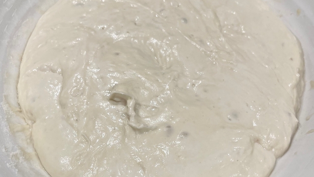 <p>Place the mixture in a lightly oiled bowl, cover with a tea towel or similar.</p>
<p>Rest in a warm place (24-26C) for two hours. You should see bubbles forming in the mixture by this time.</p>