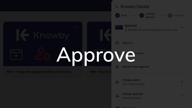 * [Approving knowbys - Web](https://knowby.show/82b38b80-ac08-40ea-b613-faf49fb972b8)
* [Approving knowbys - iOS or Android](https://knowby.show/cc11e7af-6fe7-4faf-91a1-54be868ace6e)