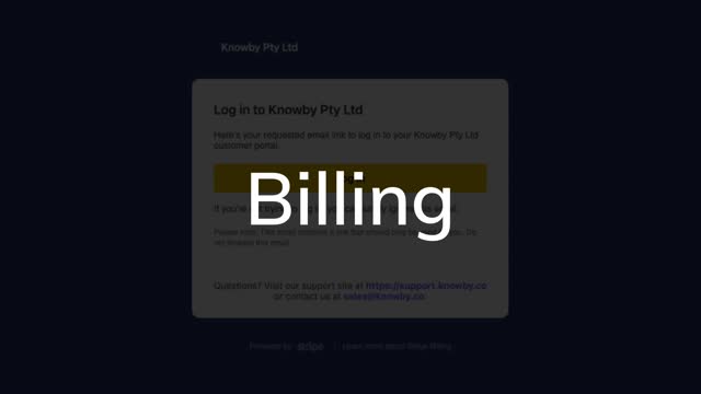 * [Accessing the Knowby Billing Portal](https://knowby.show/0cc4392c-95a7-4e5e-8c02-9bd238eb0f0d)