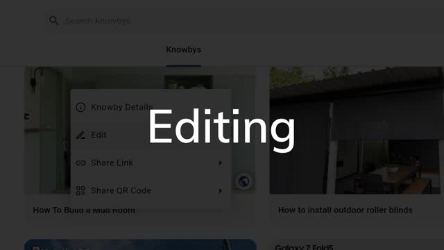 * [Change the assigned editor of a knowby](https://knowby.show/902fab0e-d275-4087-88a3-9ca1b44ea92b)
* [How to track changes of your knowby](https://knowby.show/3672ef8c-55d1-4b19-a956-7e3bdd136e28)