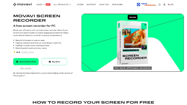 <h4><a href="https://www.movavi.com/screen-recorder/">Movavi Screen Recorder</a></h4>
<p>Movavi Screen Recorder is a free screen recorder for PC and Mac. It’s a powerful tool for recording webinars and online calls, creating impressive presentations and tutorials, and staying in touch with your team. This free screen recorder offers a bunch of handy features to boost your efficiency: schedule screencasts, draw shapes and pointers during your recordings, take screenshots, capture your webcam, and grab microphone sound.</p>
