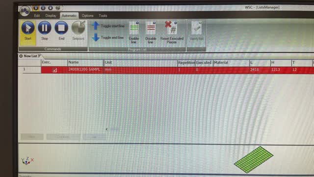 <p>The program will begin an optimisation process this can take a few seconds to update. When the program is optimised the Work List will go red as seen in the above image.</p>