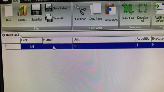 <p>Click in the Name field to add a program to the work list</p>