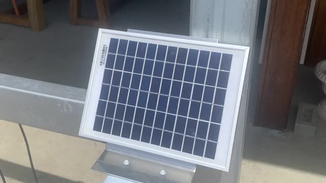 <p>Attach the solar panel in a sunny place close to the boxes.</p>