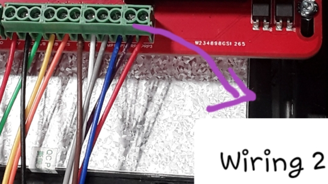 <p>Get one internal connector cable and select these colours: Wiring 2: Red (use the red label with yellow heat shrink end), Black, Green, Yellow, Orange, Brown, White, Grey, Blue, Purple, Red (Black heat shrink end).For other colors bend and secure with tape. If it needed, adjust the length to 14 cm (included the Body)</p>