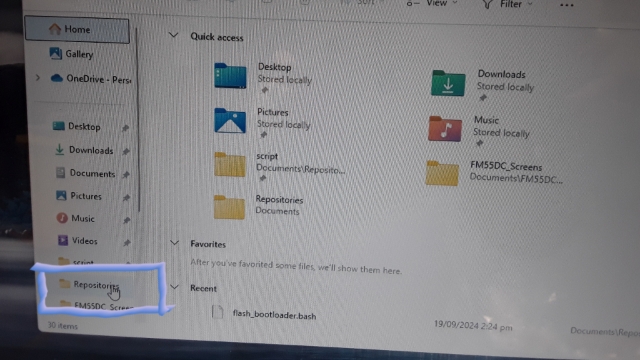 <p>Open File Explorer and double-click on the "Repositories" folder.</p>