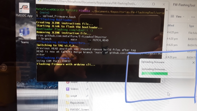 <p>The firmware flashing process will then begin.You will see an window indicating the uploading as a show in the photo.</p>