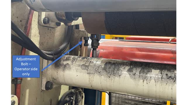 <p>If adjustment is required, adjust the bolt on the operator side & reflector on the drive side</p>