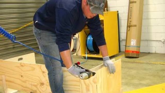 <p>Using the nail gun, push nails into the timber. Place the nail midway & at either ends of the timber.
Keep hands clear when operating the nail gun.</p>