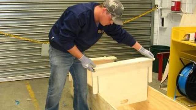 <p>Turn the coffin box & remove supports.</p>