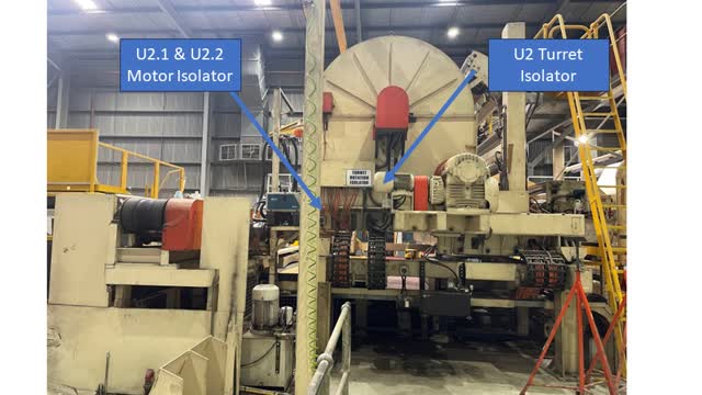 <p>Walk around to U2 isolators - U2.1 &amp; U2.2 Motor Isolator and U2 Turret Isolator</p>
