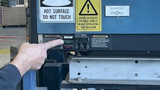 <p>Machine is not ready until the Glue Gun light is on (Green READY light)</p>
