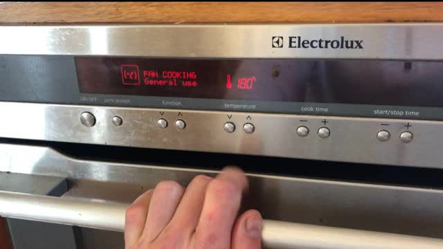 <p>Preheat oven to 180 degrees C</p>
