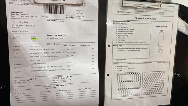 <p>Manufacturing Order &amp; Working SOP</p>
