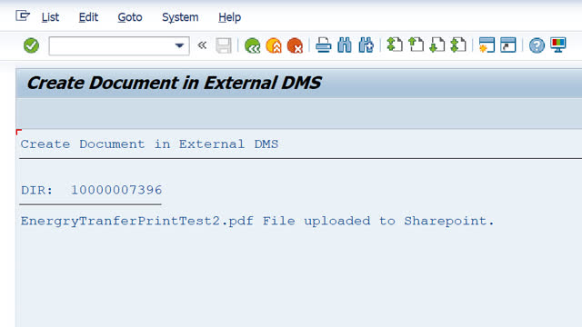 <p>The process is complete and a log will be provided of the documents transferred.</p>