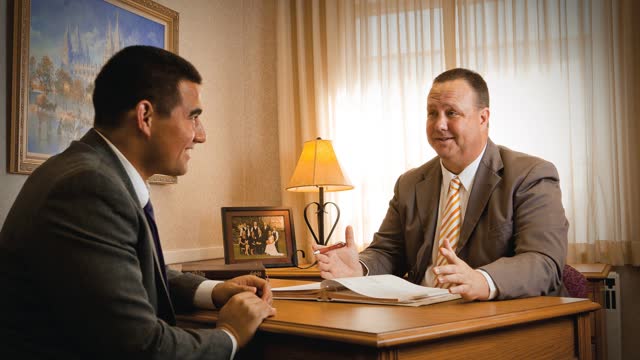 <p>Bishop interviews prospective elder and refers the individual to the stake president for a worthiness interview.</p>