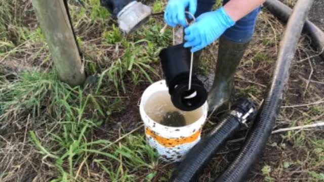<p>Rinse out filter pieces once you’ve emptied and refilled your bucket</p>