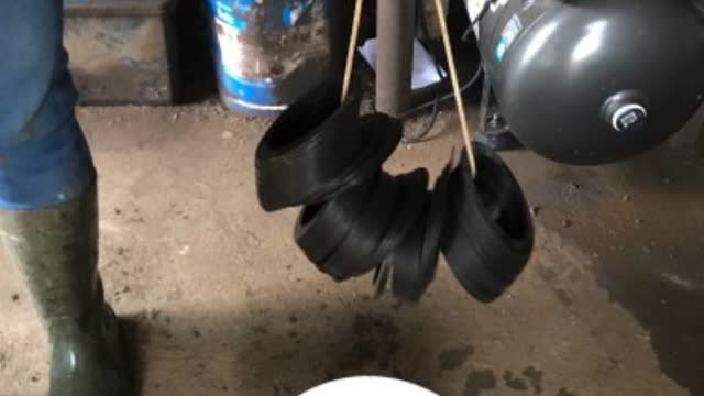 <p>Tie string up remembering which end is which</p>