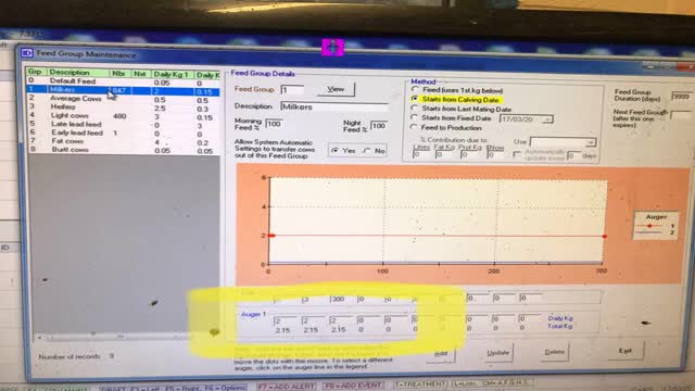 <p>Change the kgs in the boxes at the bottom of the window. Make sure you change all boxes with a number in them</p>