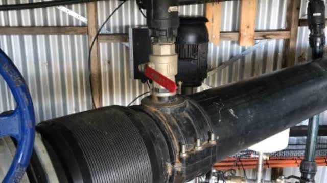 <p>Go into pump shed. And find the tap on top of the main VRI line</p>
