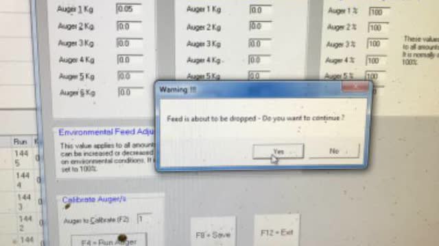 <p>Click on run auger. Then when this window comes up press yes.</p>